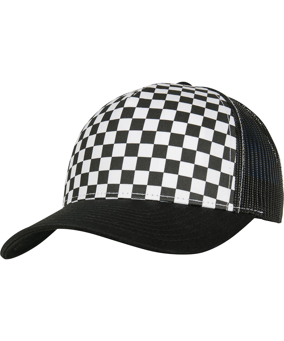 Flexfit 5 Panel Retro Checkerboard Trucker Cap